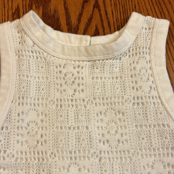 LOFT White Lace Cotton Tank Top Sweater Size XS Petite - Picture 2 of 8